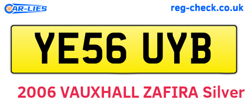YE56UYB are the vehicle registration plates.