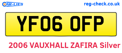 YF06OFP are the vehicle registration plates.
