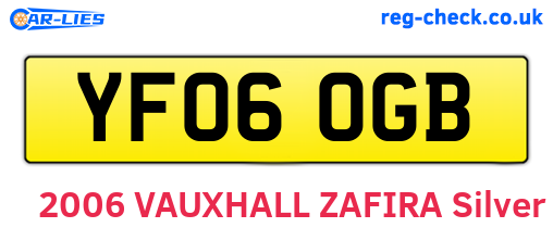 YF06OGB are the vehicle registration plates.