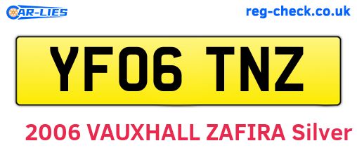 YF06TNZ are the vehicle registration plates.