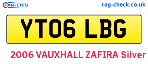 YT06LBG are the vehicle registration plates.