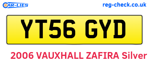 YT56GYD are the vehicle registration plates.