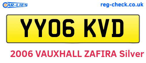 YY06KVD are the vehicle registration plates.