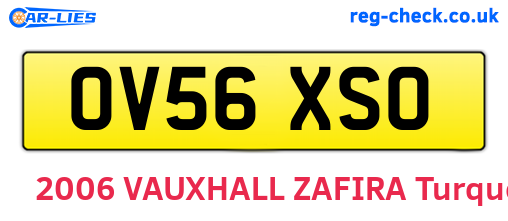 OV56XSO are the vehicle registration plates.