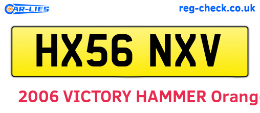 HX56NXV are the vehicle registration plates.