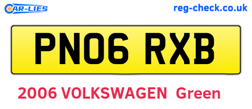 PN06RXB are the vehicle registration plates.