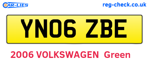 YN06ZBE are the vehicle registration plates.