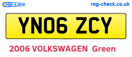 YN06ZCY are the vehicle registration plates.