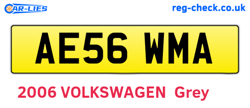AE56WMA are the vehicle registration plates.