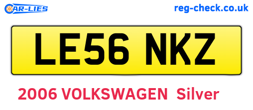LE56NKZ are the vehicle registration plates.