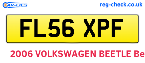 FL56XPF are the vehicle registration plates.