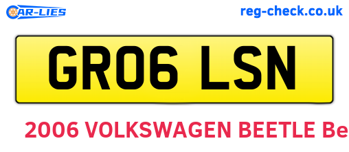 GR06LSN are the vehicle registration plates.