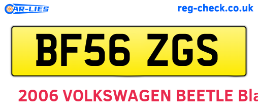 BF56ZGS are the vehicle registration plates.