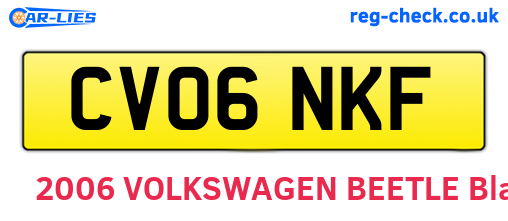 CV06NKF are the vehicle registration plates.