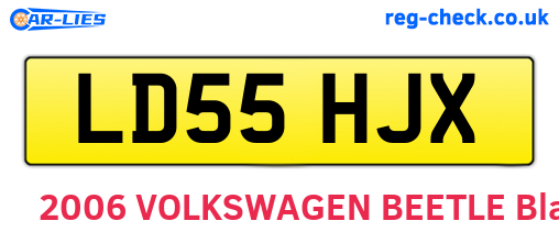 LD55HJX are the vehicle registration plates.