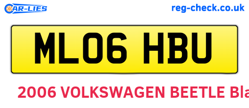 ML06HBU are the vehicle registration plates.