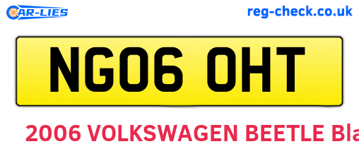 NG06OHT are the vehicle registration plates.