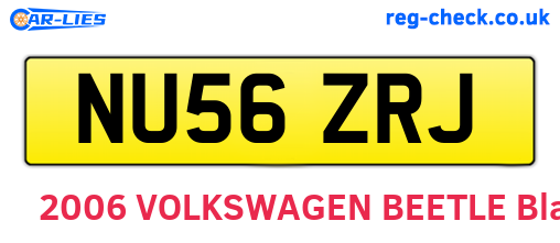 NU56ZRJ are the vehicle registration plates.