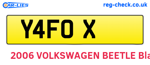Y4FOX are the vehicle registration plates.