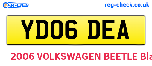 YD06DEA are the vehicle registration plates.