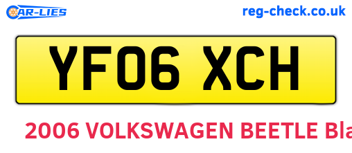 YF06XCH are the vehicle registration plates.