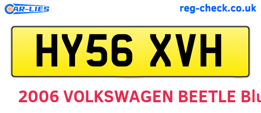 HY56XVH are the vehicle registration plates.