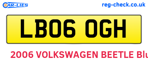 LB06OGH are the vehicle registration plates.