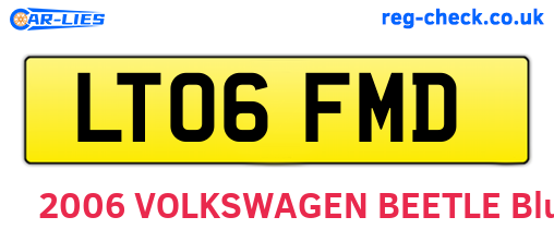 LT06FMD are the vehicle registration plates.