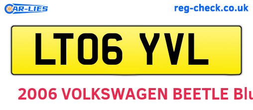 LT06YVL are the vehicle registration plates.