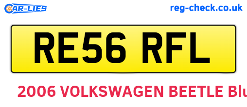 RE56RFL are the vehicle registration plates.