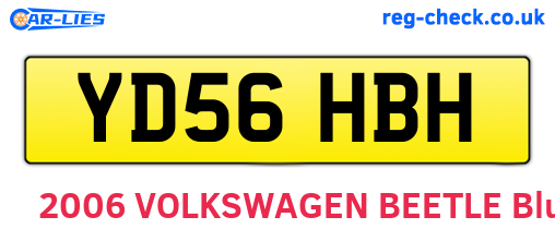 YD56HBH are the vehicle registration plates.