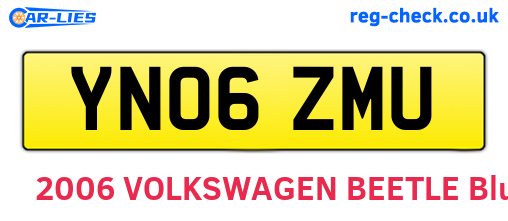 YN06ZMU are the vehicle registration plates.