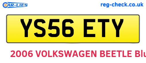 YS56ETY are the vehicle registration plates.