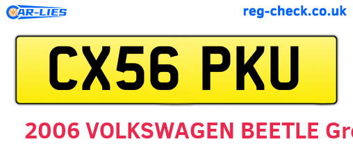 CX56PKU are the vehicle registration plates.