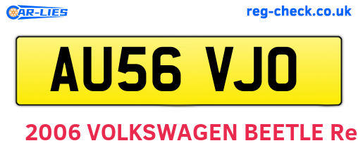 AU56VJO are the vehicle registration plates.