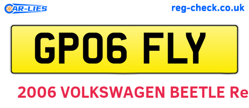 GP06FLY are the vehicle registration plates.
