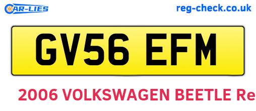 GV56EFM are the vehicle registration plates.
