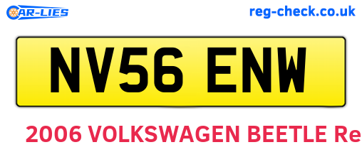 NV56ENW are the vehicle registration plates.