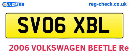 SV06XBL are the vehicle registration plates.