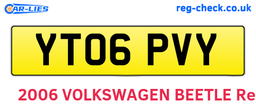 YT06PVY are the vehicle registration plates.