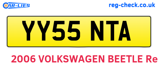 YY55NTA are the vehicle registration plates.