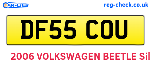 DF55COU are the vehicle registration plates.