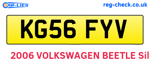 KG56FYV are the vehicle registration plates.