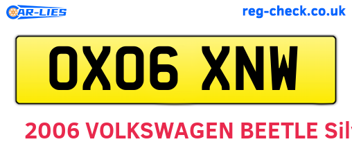 OX06XNW are the vehicle registration plates.