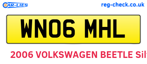 WN06MHL are the vehicle registration plates.
