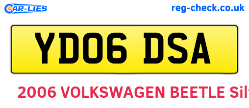 YD06DSA are the vehicle registration plates.