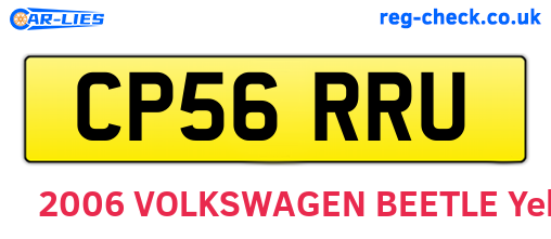 CP56RRU are the vehicle registration plates.