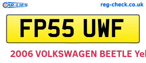 FP55UWF are the vehicle registration plates.