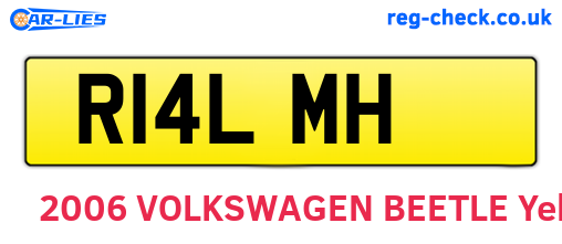 R14LMH are the vehicle registration plates.