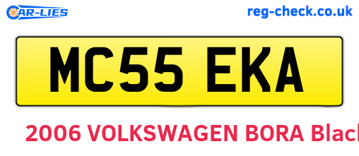 MC55EKA are the vehicle registration plates.